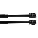 Klemmstange mit Schraubtechnik (2er Pack) Ø10mm - ausziehbar 60-90cm (Schwarz) ohne Bohren