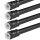 Klemmstangen mit Schraubtechnik schwarz 80 - 120cm (4er Pack)