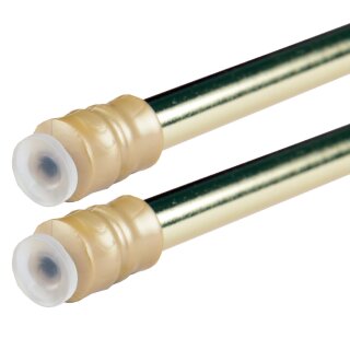 Klemmstange mit Schraubtechnik ausziehbar ohne Bohren (Saugnapf) Gold glänzend 40-60 cm (2er Pack)