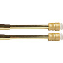 Klemmstange mit Schraubtechnik ausziehbar ohne Bohren (Saugnapf) Gold glänzend 40-60 cm (2er Pack)