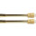 Klemmstange mit Schraubtechnik ausziehbar ohne Bohren (Saugnapf) Gold glänzend 40-60 cm (2er Pack)