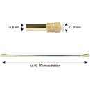 Klemmstangen mit Schraubtechnik gold - glanz 60 - 90cm (2er Pack)