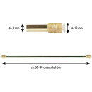Klemmstange mit Schraubtechnik ausziehbar ohne Bohren (Saugnapf) Gold glänzend 60-90 cm (4er Pack)