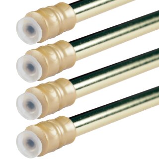 Klemmstange mit Schraubtechnik ausziehbar ohne Bohren (Saugnapf) gold - glanz 80 - 120 cm ( 4er Pack )