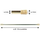 Klemmstange mit Schraubtechnik (4er Pack) Ø10mm - ausziehbar 80-120cm (Gold glanz) ohne Bohren