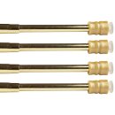 Klemmstange mit Schraubtechnik ausziehbar ohne Bohren (Saugnapf) gold - glanz 80 - 120 cm ( 4er Pack )