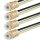 Klemmstange mit Schraubtechnik ausziehbar ohne Bohren (Saugnapf) gold - glanz 80 - 120 cm ( 4er Pack )