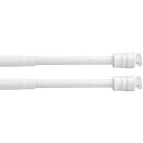 Klemmstange mit Schraubtechnik (2er Pack) Ø10mm - ausziehbar 40-60cm (Weiß) ohne Bohren