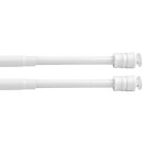 Klemmstange mit Schraubtechnik (2er Pack) Ø10mm - ausziehbar 60-90cm (Weiß) ohne Bohren