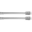Klemmstange mit Schraubtechnik (2er Pack) Ø10mm - ausziehbar 60-90cm (Silber matt) ohne Bohren