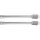 Klemmstange mit Schraubtechnik ausziehbar ohne Bohren (Saugnapf) silber - chrom matt 80 - 120 cm ( 2er Pack )