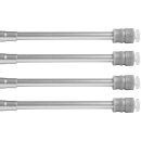 Klemmstange mit Schraubtechnik ausziehbar ohne Bohren (Saugnapf) silber - chrom matt 40 - 60 cm ( 4er Pack )