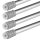 Klemmstange mit Schraubtechnik ausziehbar ohne Bohren (Saugnapf) silber - chrom matt 40 - 60 cm ( 4er Pack )