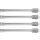 Klemmstange mit Schraubtechnik (4er Pack) Ø10mm - ausziehbar 80-120cm (Silber matt) ohne Bohren