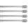 Klemmstange mit Schraubtechnik (4er Pack) Ø10mm - ausziehbar 80-120cm (Silber matt) ohne Bohren