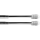 Klemmstangen mit Schraubtechnik silber - chrom glanz 40 - 60 cm ( 2er Pack )