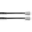 Klemmstange mit Schraubtechnik ausziehbar ohne Bohren (Saugnapf) silber - chrom glanz 60 - 90 cm ( 2er Pack )