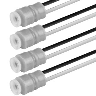 Klemmstange mit Schraubtechnik ausziehbar ohne Bohren (Saugnapf) silber - chrom glanz 40 - 60 cm ( 4er Pack )