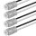 Klemmstange mit Schraubtechnik (4er Pack) Ø10mm - ausziehbar 40-60cm (Silber glanz) ohne Bohren