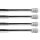 Klemmstange mit Schraubtechnik ausziehbar ohne Bohren (Saugnapf) silber - chrom glanz 40 - 60 cm ( 4er Pack )