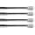 Klemmstange mit Schraubtechnik (4er Pack) Ø10mm - ausziehbar 60-90cm (Silber glanz) ohne Bohren