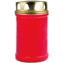 Kompositionsöllicht Grabkerze mit Deckel 48h Rot