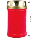 Kompositionsöllicht Grabkerze mit Deckel 48h Rot