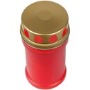 Kompositionsöllicht Grabkerze mit Deckel 48h Rot