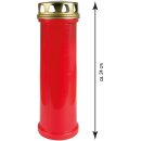 Kompositionsöllicht Grabkerze mit Deckel 100h Rot