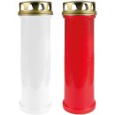 Kompositionsöllicht Grabkerze mit Deckel 100h Rot