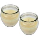 HS Candle Duftkerze im Glas "Creation" 2er-Pack Vanille-Cocos