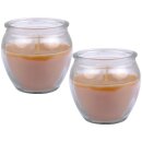 HS Candle Duftkerze im Glas "Creation" 2er-Pack Cookie-Cream