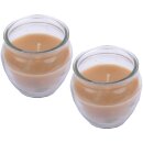 HS Candle Duftkerze im Glas "Creation" 2er-Pack Cookie-Cream