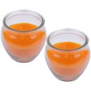 HS Candle Duftkerze im Glas "Creation" 2er-Pack Mango Sorbet
