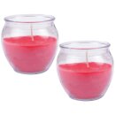 HS Candle Duftkerze im Glas "Creation" 2er-Pack Erdbeer Traum