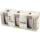 HS Candle Duftkerzen im Glas 3er-Pack Vanille