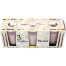 HS Candle Duftkerzen im Glas 3er-Pack Vanille