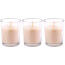 HS Candle Duftkerzen im Glas 3er-Pack Vanille
