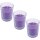HS Candle Duftkerzen im Glas 3er-Pack Lavendel