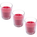 HS Candle Duftkerzen im Glas 3er-Pack Wilde Rose