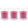 HS Candle Duftkerzen im Glas 3er-Pack Wilde Rose