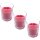 HS Candle Duftkerzen im Glas 3er-Pack Wilde Rose