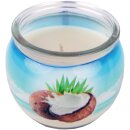 Duftkerze im Glas "Motiv" 22h Coconut