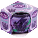 Duftkerze im Glas "Motiv" 22h Lavendel