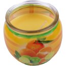 Duftkerze im Glas "Motiv" 22h Citrus Fruits