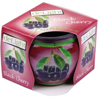 Duftkerze im Glas "Motiv" 22h Black Cherry