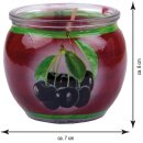 Duftkerze im Glas "Motiv" 22h Black Cherry