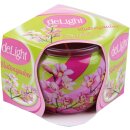 Duftkerze im Glas "Motiv" 22h Blütenzauber