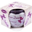 Duftkerze im Glas mit Spruch