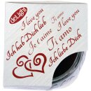 Duftkerze im Glas mit Spruch  Ich liebe Dich